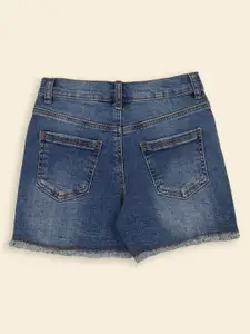 INCLUD Girls Washed Cotton Denim Shorts