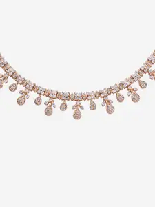 Kushal's Fashion Jewellery Gold-Plated Cubic Zirconia Necklace