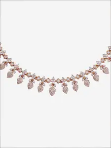 Kushal's Fashion Jewellery Gold-Plated Cubic Zirconia Necklace