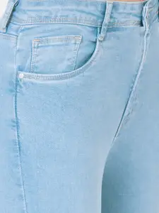 Kraus Jeans Women Skinny Fit High Rise Clean Look Stretchable Cropped Jeans