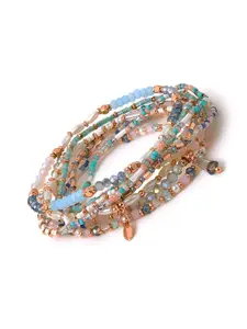 Accessorize Set Of 10 Beaded Stretched Wraparound Bracelet