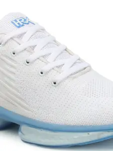 HRX by Hrithik Roshan Men White Textured Lace-Up Running Shoes