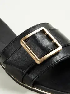 CODE by Lifestyle Buckle Detailed Block Heels