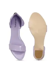 DressBerry Purple High-Top Block Heels