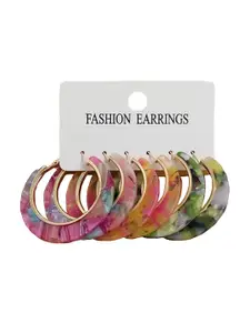 Bohey by KARATCART Silver-Plated Set Of 3 Contemporary Hoop Earrings