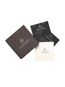 SILBERRY 925 Sterling Silver Rhodium-Plated Pendants & Chains With Removable Stone