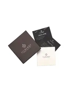 SILBERRY 925 Sterling Silver Rose Gold-Plated Pendants & Chains With Removable Stone