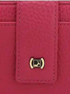 Da Milano Women Textured Leather Two Fold Wallet