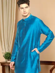 TATTVA Long Sleeves Mandarin Collar Thread Work Kurta