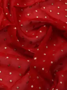 Meena Bazaar Floral Woven Design Zari Art Silk Unstitched Dress Material