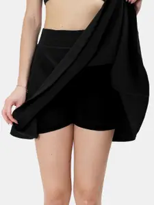 N-Gal A-Line Flared Mini Skirt With Attached Inner Shorts
