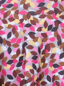 N-Gal Floral Print Gathered or Pleated Flared A-Line Mini Skirt With Attached Shorts