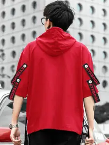 Eyebogler Hooded Cotton Oversized T-shirt