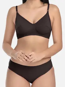 StyFun Pack Of 2 Mid-Rise Cotton Bra Panty Lingerie Set