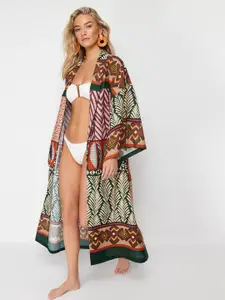 Trendyol pure cotton Printed Maxi Kaftan Nightdress