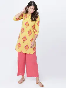 Vishudh Printed Cotton Straight Kurtis