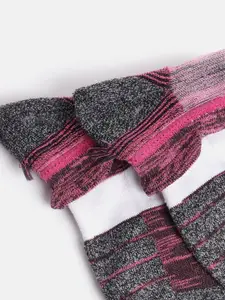 HRX by Hrithik Roshan Men Pack of 3 Colourblocked Ankle-Length Socks