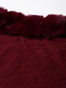 SHOWOFF Women Longline Poncho with Fringed Detail