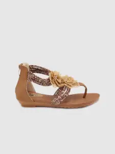 Sole To Soul Embellished Open Toe Wedge Heels