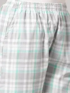 Kryptic Women Set Of 2 Checked Cotton Lounge Pants