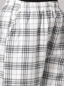 Kryptic Women Set Of 2 Checked Cotton Straight Leg Lounge Pants