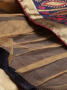 KALINI Woven Design Semi-Stitched Lehenga & Blouse With Dupatta