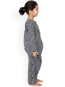 BAESD Girls Animal Printed Pure Cotton Night suit