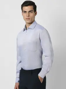 Van Heusen Self Design Textured Cotton Opaque Party Shirt
