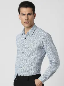 Van Heusen Micro Ditsy Printed Slim Fit Opaque Formal Shirt