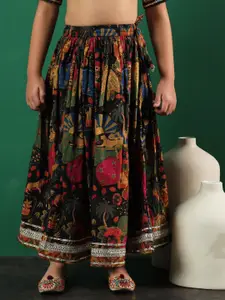 Readiprint Girls Printed Kalamkari Gotta Patti Cotton Ready to Wear Lehenga Choli