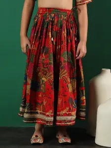 Readiprint Girls Printed Kalamkari Ready to Wear Lehenga & Blouse With Dupatta