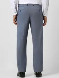Van Heusen Men Mid-Rise Regular Fit Textured Formal Trouser