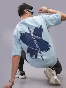 ADRO Men Typography Applique T-shirt