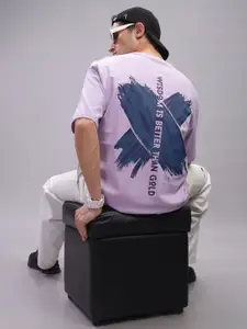 ADRO Men Typography Applique T-shirt