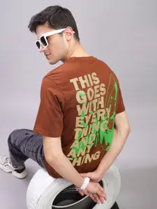 ADRO Men Typography Applique T-shirt