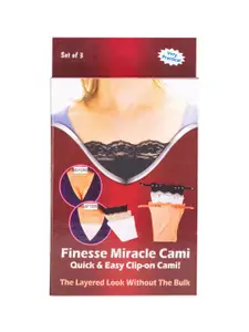 Finesse Miracle Cami Pack Of 3 Mock Camisoles Cleavage Cover