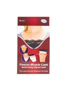 Finesse Miracle Cami Pack Of 2 Mock Camisoles Cleavage Cover