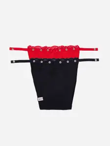 Finesse Miracle Cami Pack Of 2 Mock Camisoles Cleavage Cover