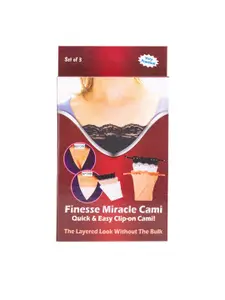 Finesse Miracle Cami Pack Of 3 Mock Camisoles Cleavage Cover