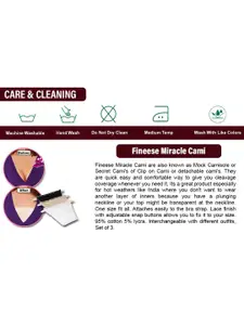 Finesse Miracle Cami Pack Of 3 Mock Camisoles Cleavage Cover