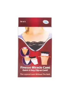 Finesse Miracle Cami Pack Of 3 Mock Camisoles Cleavage Cover