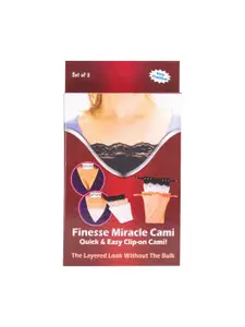 Finesse Miracle Cami Pack Of 2 Mock Camisoles Cleavage Cover
