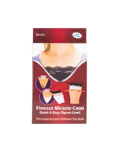 Finesse Miracle Cami Pack Of 3 Mock Camisoles Cleavage Cover