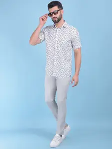 Crimsoune Club Classic Slim Fit Floral Printed Casual Shirt