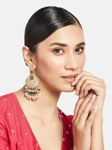 ATIBELLE Gold-Plated Kundan-Studded Bangles & Earrings et