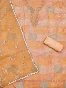 KALINI Embroidered Organza Unstitched Dress Material