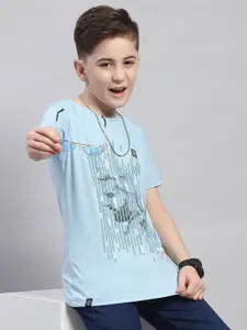 Monte Carlo Boys Round Neck Typography Printed Cotton T-shirt