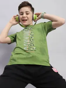 Monte Carlo Boys Typography Printed Casual Round Neck T-shirt