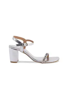 ERIDANI Women Embellished Block Heels Sandals