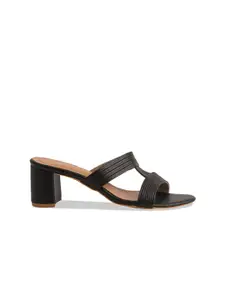 ERIDANI Open Toe Block Heels